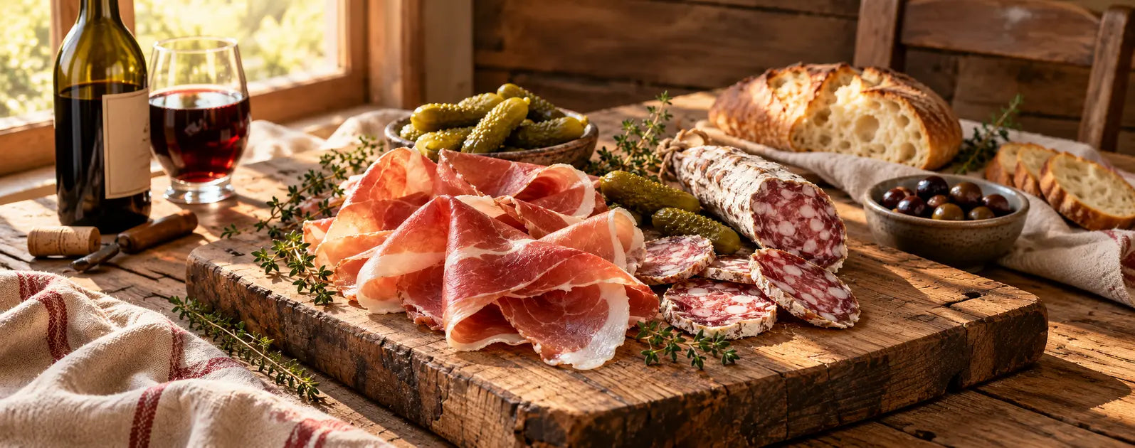 The French Comté charcuterie panoramic banner